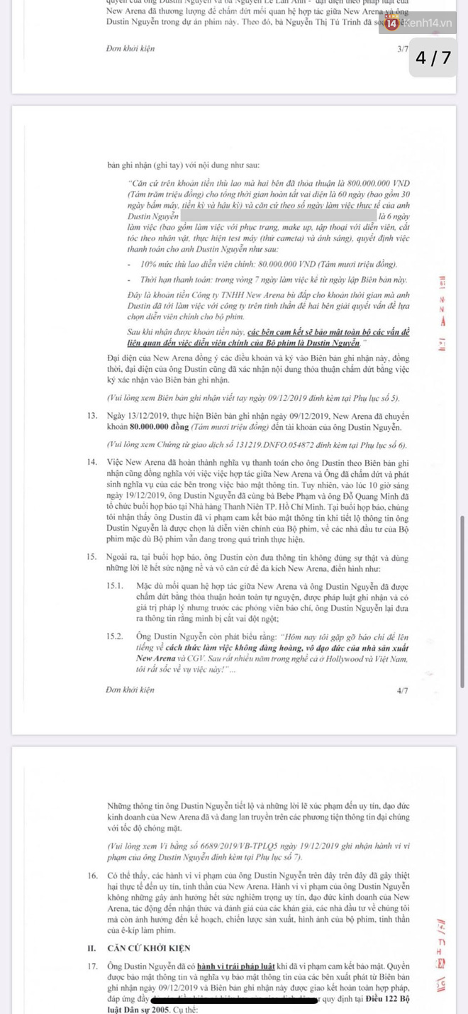 NSX Bóng Đè chính thức khởi kiện Dustin Nguyễn sau phát ngôn tố CGV cắt vai vô đạo đức - Ảnh 4.