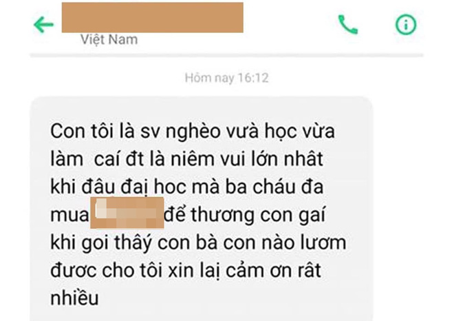 Con gái làm việc trong siêu thị bị mất điện thoại, tin nhắn mẹ gửi cho kẻ trộm gây bất ngờ - Ảnh 1.