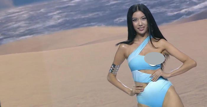 Thúy Vân gặp sự cố nhạy cảm trong đêm bán kết Hoa hậu Hoàn vũ Việt Nam 2019 - Ảnh 2. Thúy Vân gặp sự cố nhạy cảm trong đêm bán kết Hoa hậu Hoàn vũ Việt Nam 2019 - Ảnh 2.