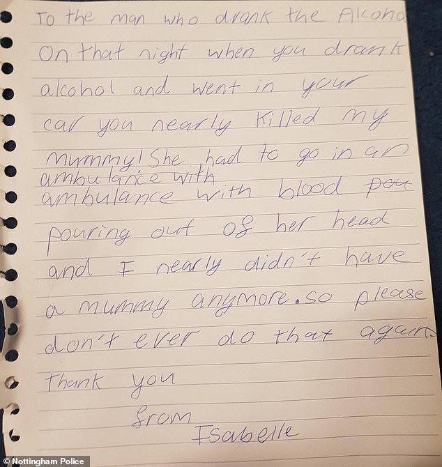 Mẹ bị xe ô tô tông suýt chết, bé gái quyết định viết một bức thư ngắn gửi hung thủ, nội dung khiến người lớn bất ngờ - Ảnh 3.