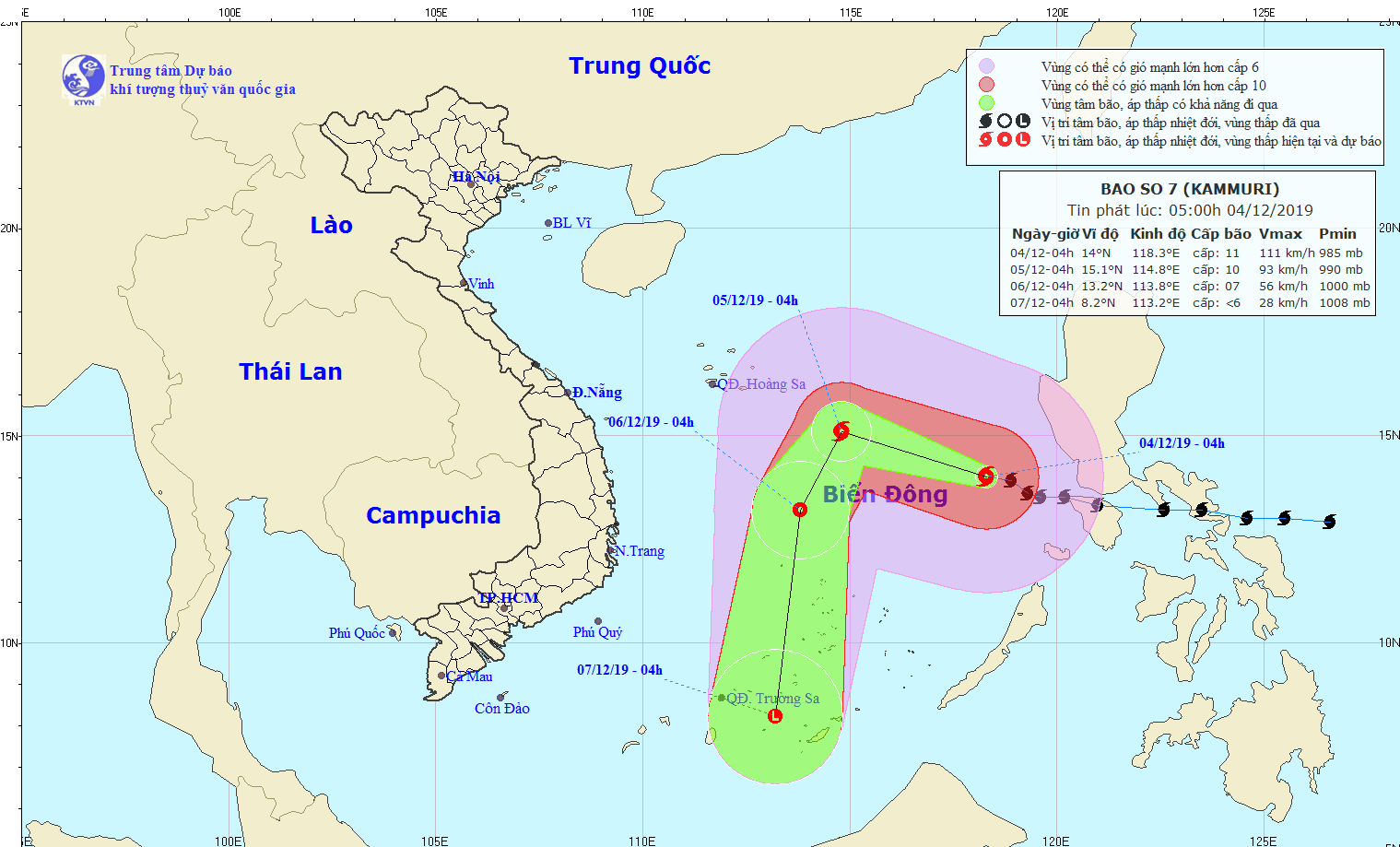 Bão số 7 giật cấp 14 đi vào Biển Đông: Dự báo, đường đi của bão sẽ bẻ hướng đột ngột  - Ảnh 2.