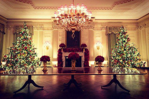Choáng ngợp với không gian Giáng sinh nước Mỹ vĩ đại tại Nhà Trắng - Ảnh 3.