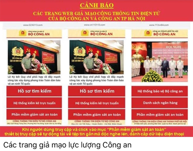 Phát hiện 8 trang web giả mạo lực lượng Công an - Ảnh 2.