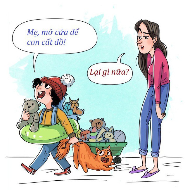 Bộ tranh chuẩn không cần chỉnh: Có những buổi sáng tất bật “không như là mơ” của các ông bố bà mẹ thời hiện đại - Ảnh 7.