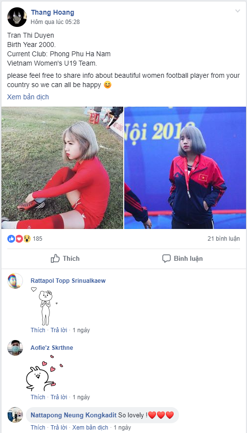 Fan ĐNÁ chao đảo vì nữ cầu thủ xinh đẹp của Việt Nam - Ảnh 1.