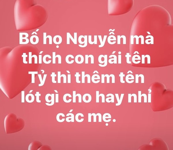 Thích con gái tên Tỷ cho giàu có, mẹ xin ‘cao kiến’ từ dân mạng liền nhận về những cái tên cười ra nước mắt - Ảnh 1.