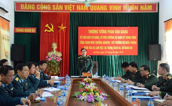 Thượng tướng Phan Văn Giang thăm và kiểm tra Trung đoàn 64, Sư đoàn 361 - Ảnh 3.