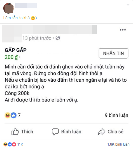 Giữa cơn bão ồn ào vụ ly hôn nghìn tỷ, có một chị gái chẳng màng thế sự, miệt mài thuê người đi đánh ghen 200k/ lượt - Ảnh 1.