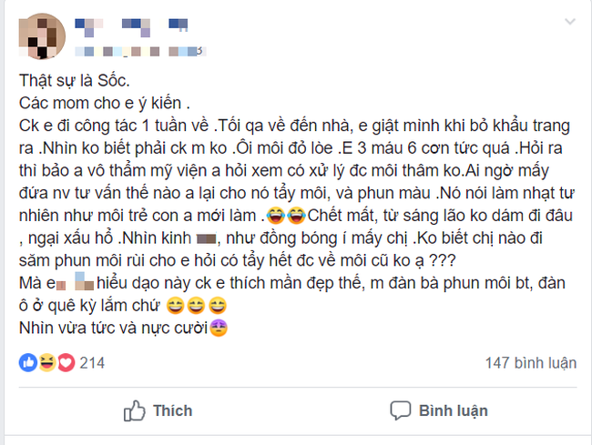 Chồng đi công tác về môi đỏ chót, vợ ba máu sáu cơn lao vào tra khảo nào ngờ sự thật lại tức cười thế này - Ảnh 1.