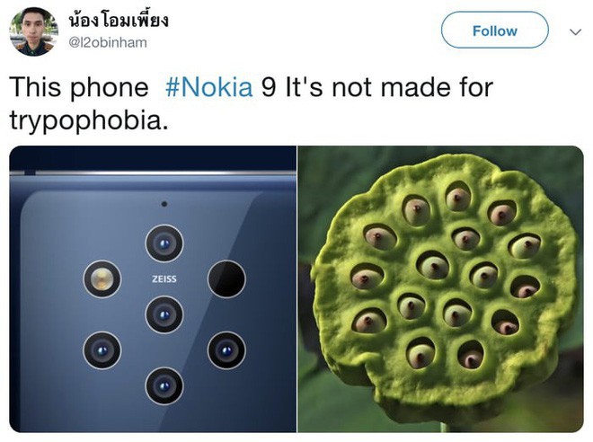 Camera tổ ong trên Nokia 9 PureView khiến những ai mắc chứng sợ lỗ phải nổi da gà - Ảnh 2.