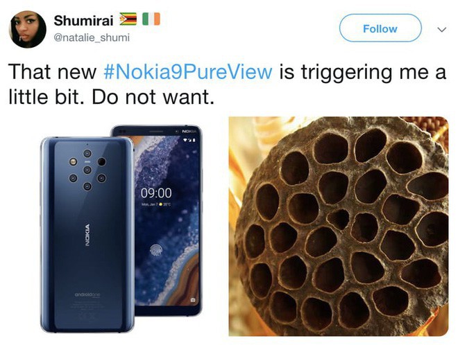 Camera tổ ong trên Nokia 9 PureView khiến những ai mắc chứng sợ lỗ phải nổi da gà - Ảnh 3.