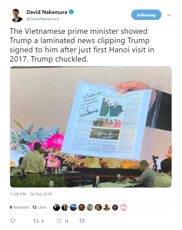 Hành động thú vị của Thủ tướng Nguyễn Xuân Phúc khiến Tổng thống Trump bật cười vui vẻ - Ảnh 2.