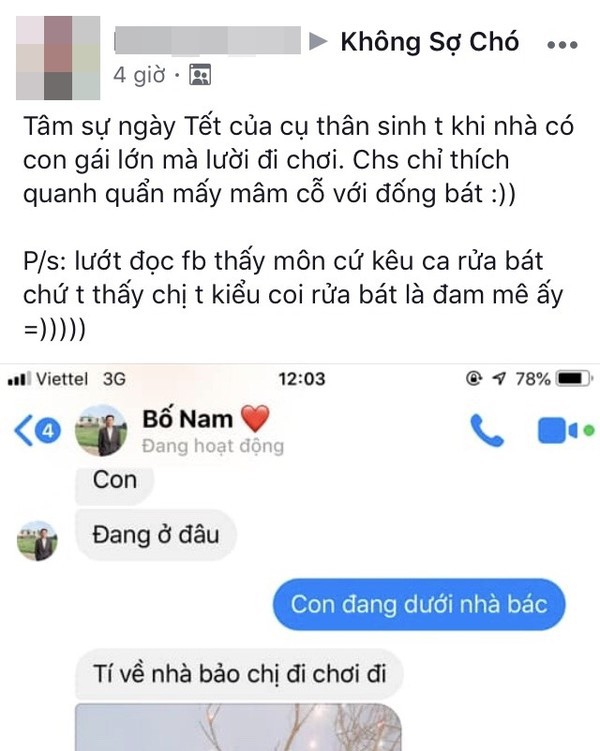 Thấy con gái chỉ đam mê nấu cỗ rửa bát suốt mấy ngày Tết, bố sợ con ế nên tìm cách đuổi đi chơi - Ảnh 1.