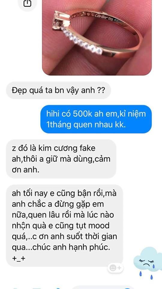 Vụ bạn gái chia tay vì mua nhẫn 80 triệu nói dối 500 nghìn: Chàng trai hạ giá, bán lại thành công! - Ảnh 2.