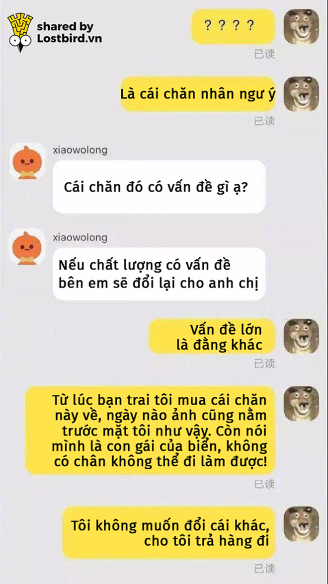 Chàng trai mua chăn đuôi cá về đắp, tuyên bố với bạn gái mình là “con của biển” nên không có chân... làm việc nhà! - Ảnh 3.