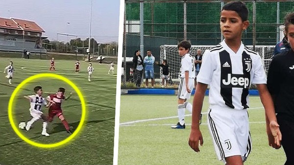 Xem màn trình diễn đẳng cấp của con trai Ronaldo: Chờ cuộc so tài với con trai Messi - Ảnh 2.