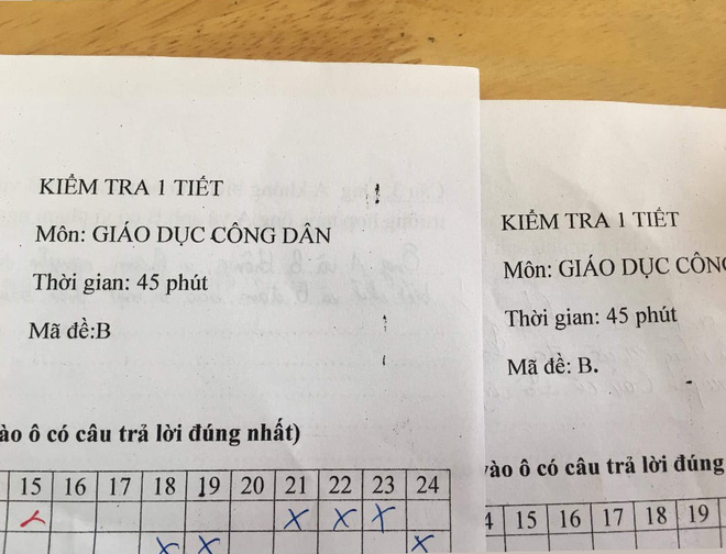 Chỉ thêm 1 dấu chấm vào mã đề thi, giáo viên khiến học sinh điêu đứng vì làm giống nhau mà kẻ 10 điểm, người 3 điểm - Ảnh 1.