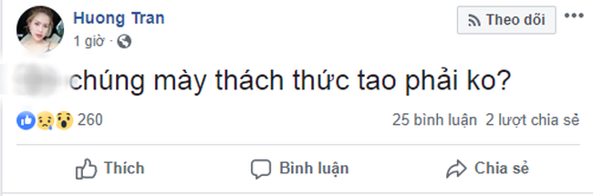 Không khí 8/3 đang tưng bừng, Hương Trần bất ngờ giăng status: Chúng mày thách thức tao phải không?, dân tình réo tên Việt Anh - Ảnh 3.