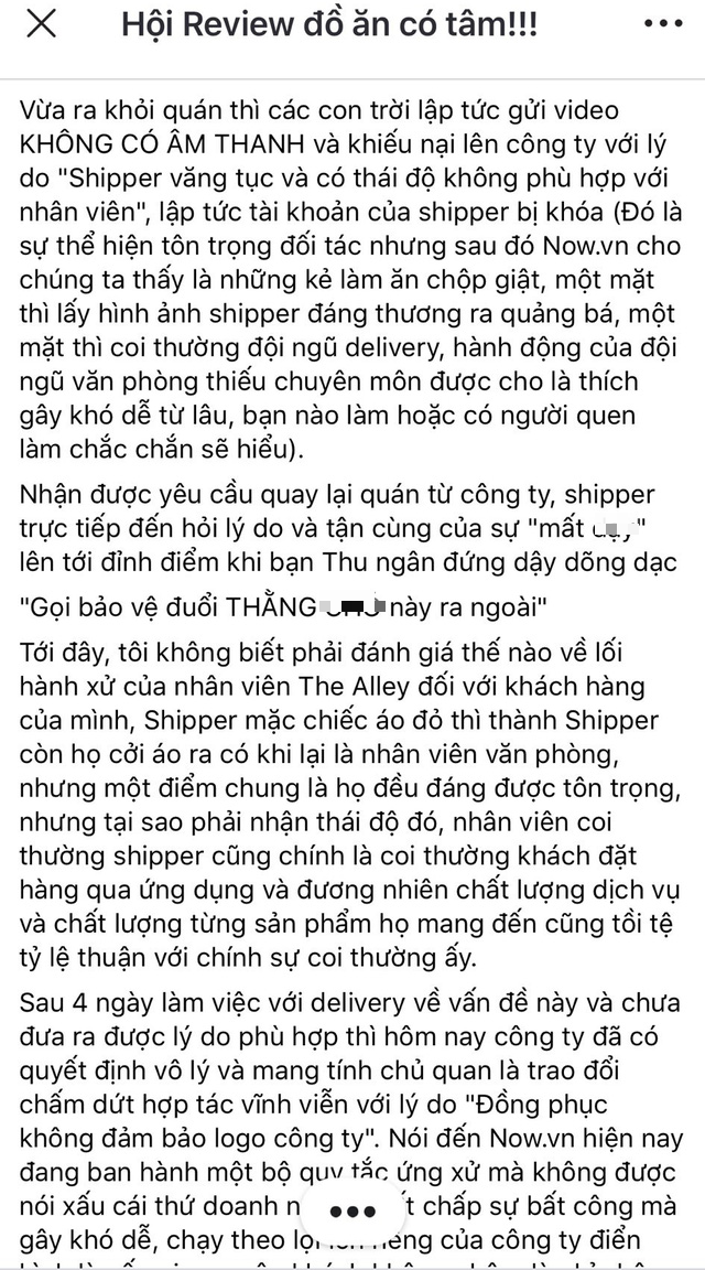 Sau vụ trà sữa The Alley bị tố coi thường shipper, nữ thu ngân kiêm cửa hàng trưởng bị cách chức, chuyển làm nhân viên vệ sinh? - Ảnh 4.