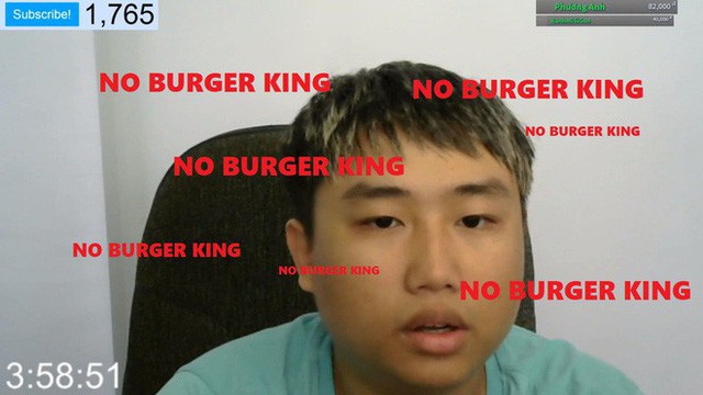 Sau 10 tiếng nói Khoa Pug, Youtuber Việt tiếp tục câu views bằng No Burger King trong 10 tiếng - Ảnh 3.