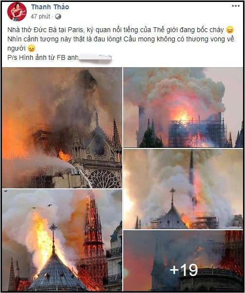 Sao Việt đau xót cầu nguyện trước cảnh tượng Nhà thờ Đức Bà Paris chìm trong biển lửa - Ảnh 6.