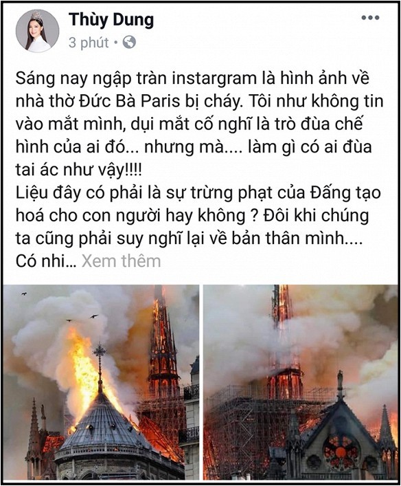 Sao Việt đau xót cầu nguyện trước cảnh tượng Nhà thờ Đức Bà Paris chìm trong biển lửa - Ảnh 10.