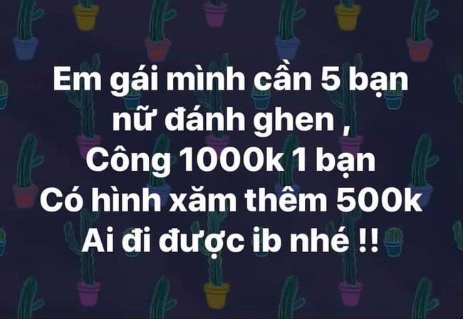 Thấy thông tin lập hội đi đánh ghen, xăm trổ được trả thêm 500k, chị em nô nức rủ nhau đi dự tuyển - Ảnh 1.