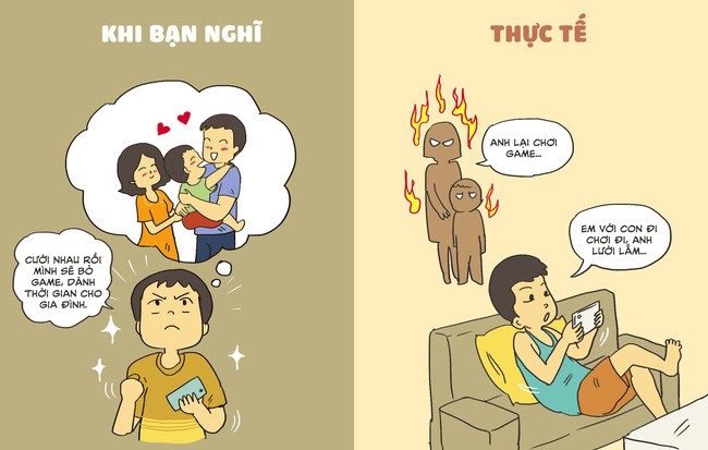 Tranh vui: Những điều người ta nói về hôn nhân bạn nhất quyết không tin cho đến khi bước chân vào và tự sáng mắt ra - Ảnh 1.