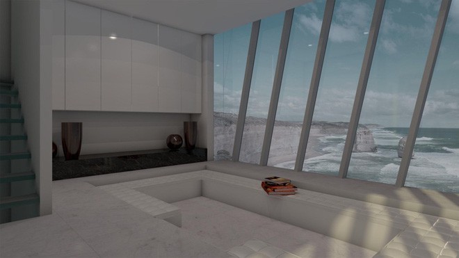 Ngắm ý tưởng thiết kế nhà ở có tầm nhìn hướng biển đẹp nhất thế giới: Tựa lưng bám vào vách đá hiểm trở - Ảnh 4.