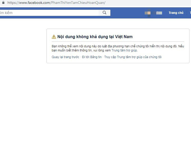 Facebook khóa 2 tài khoản của bà Phạm Thị Yến chùa Ba Vàng - Ảnh 1.