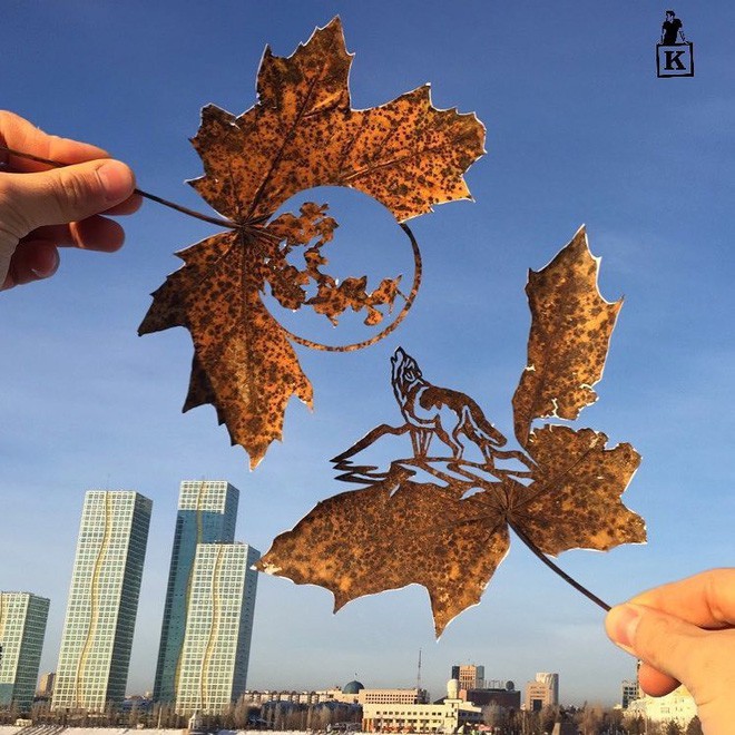 Lá rụng thường bị tống vào thùng rác, lá rụng ở Kazakhstan lại biến thành cả bầu trời nghệ thuật - Ảnh 11.
