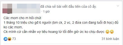 Nhà 6 người hết 10 triệu/tháng nhưng vẫn bị chồng mắng tiêu hoang, vợ trẻ được chị em xúm vào hiến kế xử lý - Ảnh 1.