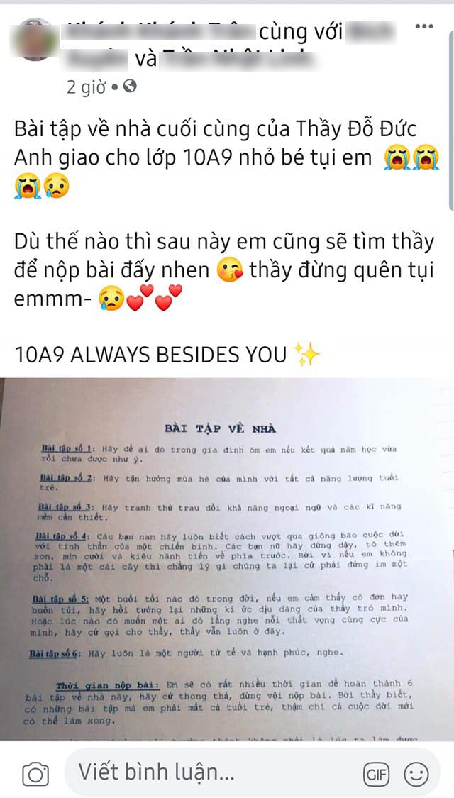 Hãy cứ gọi cho thầy, thầy vẫn luôn ở đây, 6 bài tập về nhà của thầy giáo Sài Gòn khiến học sinh bật khóc nức nở - Ảnh 4.