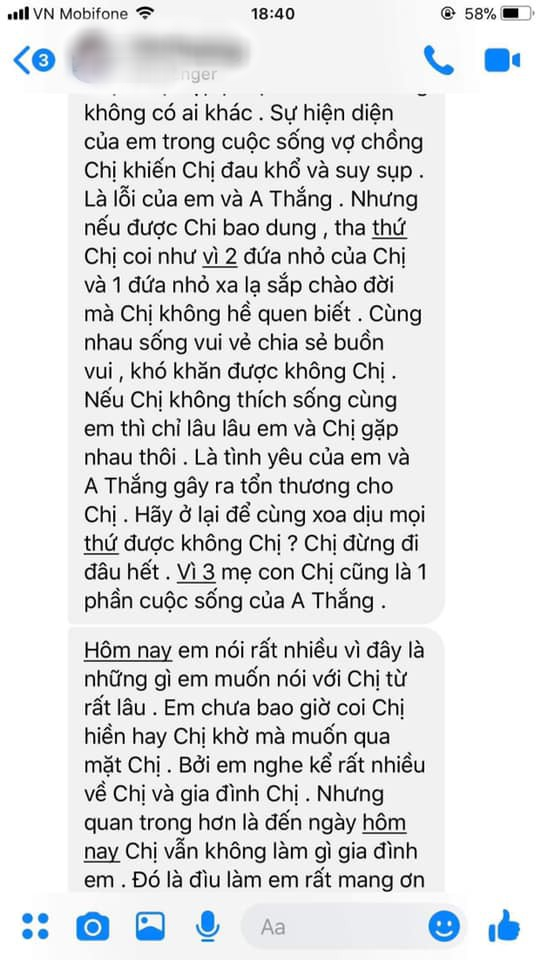 Sốc trước luận điệu của bồ nhí thương lượng với vợ nhân tình: Đời có nhân quả, chị đừng ghét em, hãy về sống chung để con có bố - Ảnh 3.