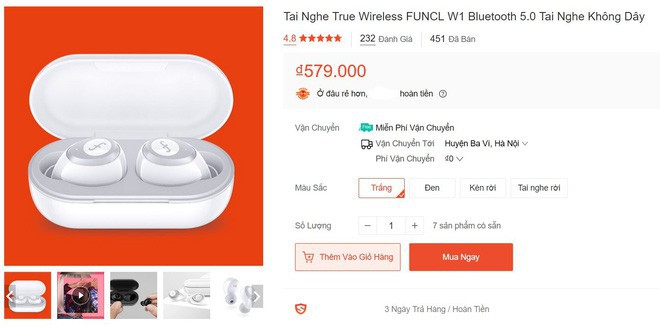 Dân mạng kháo nhau mua tai nghe không dây Funcl W1: Đỉnh cao True Wireless giá chưa tới 600 nghìn? - Ảnh 2.