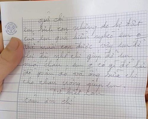 Mẹ bế con gửi cho người lạ rồi bỏ đi: Hé lộ lá thư tay xót xa của người mẹ - Ảnh 2.