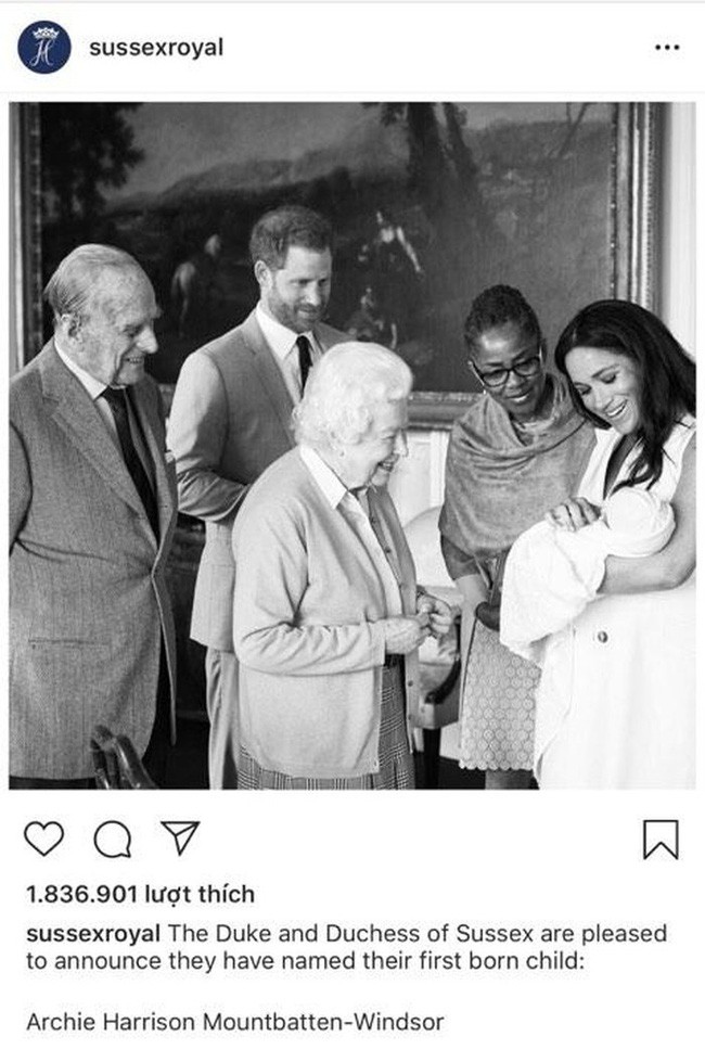 Vợ chồng Hoàng tử Harry chính thức công bố tên con trai mới sinh, nằm ngoài dự đoán của tất cả mọi người - Ảnh 1.