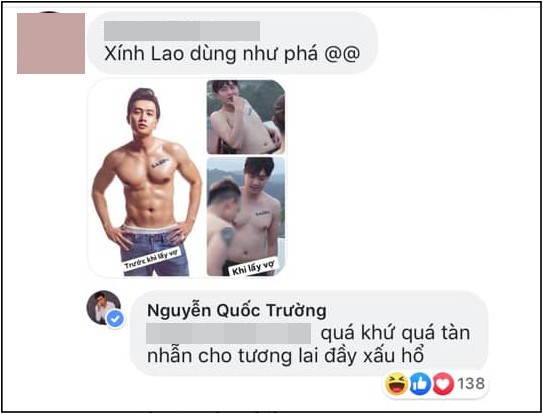 Quốc Trường phản ứng khi bị dân mạng than thở body 6 múi ngày nào đã “biến mất” - Ảnh 2.