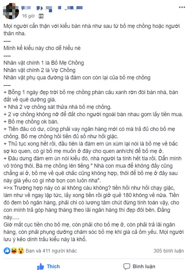 Mua nhà của bố mẹ chồng mà vẫn dính quả lừa đau đớn, vợ trẻ lên tiếng cảnh báo mánh khóe, chị em mách ngược cách đòi tiền - Ảnh 1.