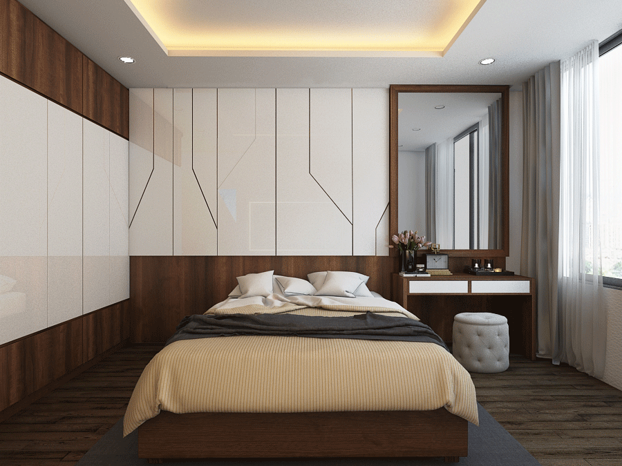 Tư vấn thiết kế phòng ngủ dành cho người chuẩn bị kết hôn rộng 18m² với chi phí khá hợp lý - Ảnh 9.