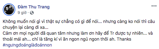 Phản ứng của Đàm Thu Trang khi bị đồn có bầu với Cường Đô la trước ngày cưới - Ảnh 3.