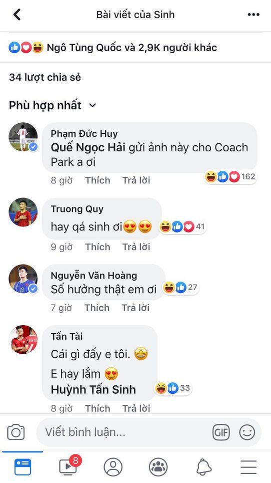 Hot boy tuyển Việt Nam khoe bạn gái đẹp như siêu mẫu, Đức Huy rủ Hải Quế ‘méc’ thầy Park - Ảnh 2.