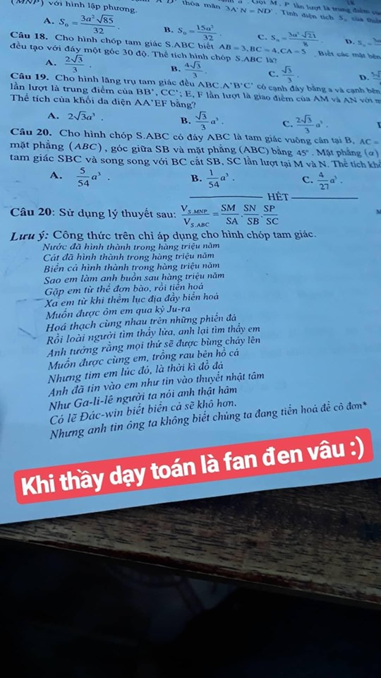 Thầy giáo bắt trend cực mạnh, in lời bài hát của Đen Vâu vào đề thi cho học sinh... xả stress! - Ảnh 1.