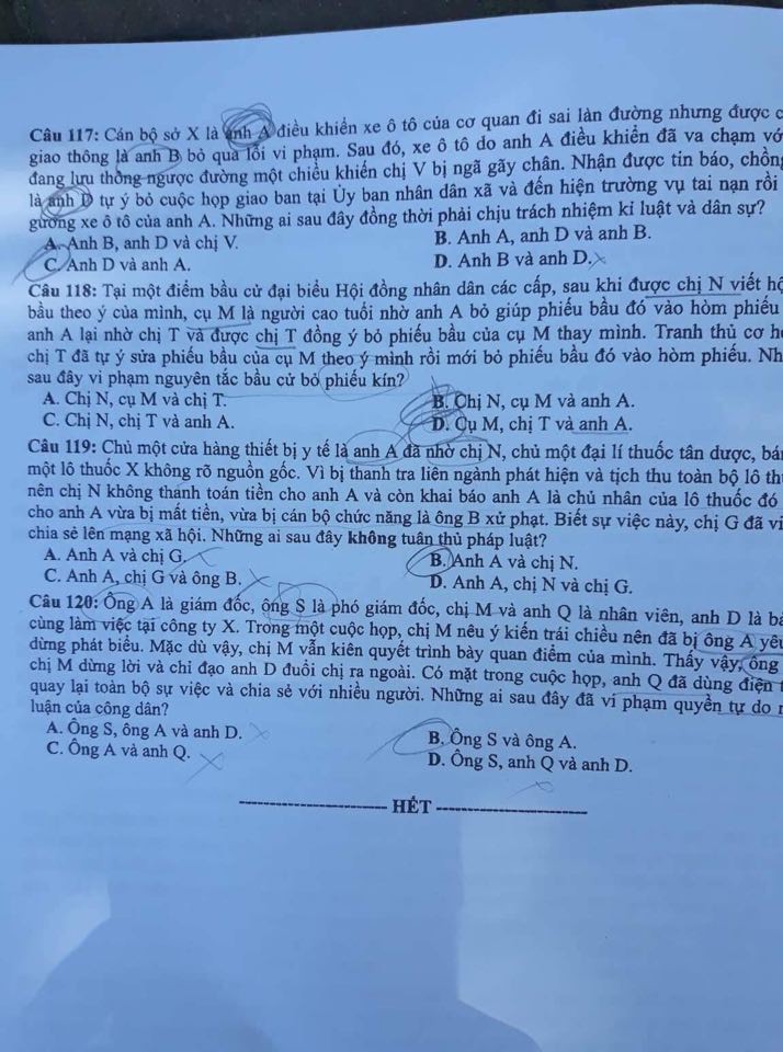 Cập nhật gợi ý đáp án môn Giáo Dục Công Dân THPT Quốc gia 2019 - Ảnh 32. Cập nhật gợi ý đáp án môn Giáo Dục Công Dân THPT Quốc gia 2019 - Ảnh 32.