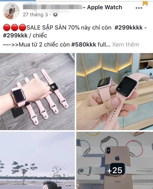 Mua đồng hồ Apple Watch giá 299 nghìn, cô nàng vội bóc phốt sau khi cầm hàng trên tay - Ảnh 1.