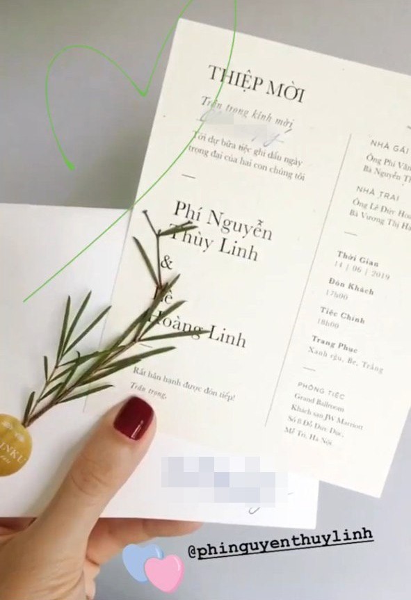 Lộ thiệp cưới của MC Phí Linh, danh tính chú rể khiến ai cũng bất ngờ - Ảnh 2.