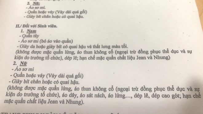 Đại học Bách khoa gây tranh cãi với quy định cấm sinh viên mang giày cao gót, hạn chế mặc quần jeans? - Ảnh 1.