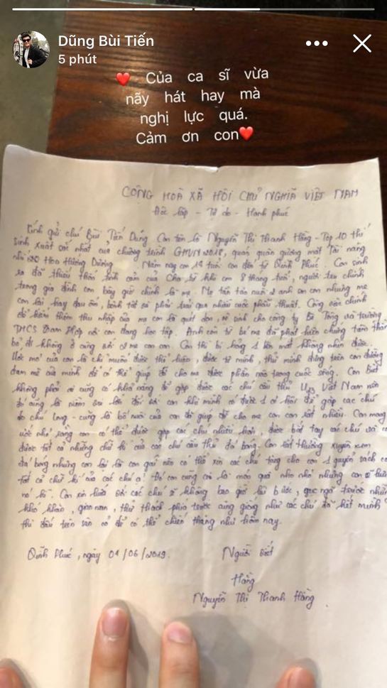 Lá thư tay của cô bé 14 tuổi gửi đến thủ môn Bùi Tiến Dũng gây xúc động - Ảnh 2.