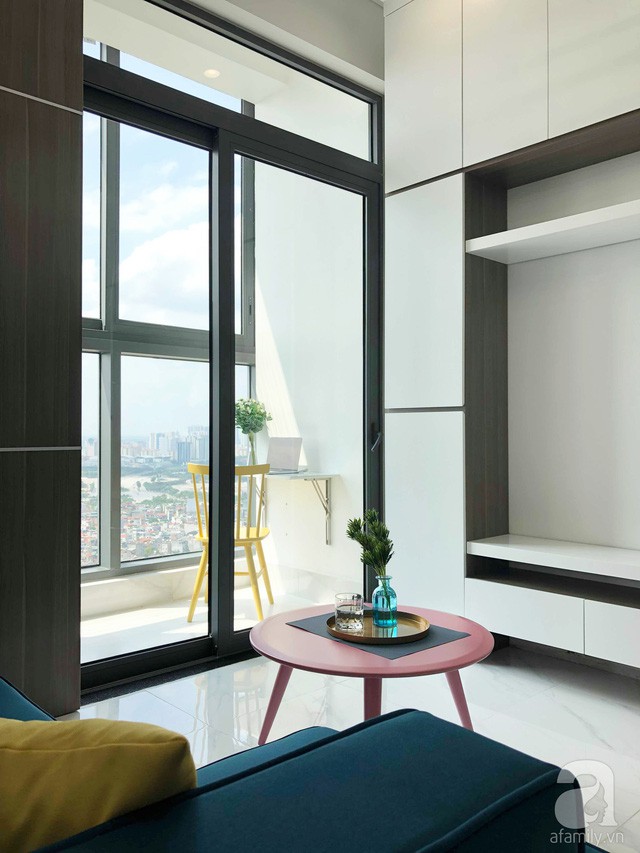 Căn hộ 96m² trên tầng 32 ở Hà Nội đơn giản nhưng vẫn hút ánh nhìn nhờ cách phối màu trẻ trung - Ảnh 5.
