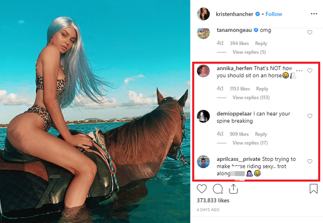 Chỉ chụp ảnh cưỡi ngựa dưới biển, ngôi sao Instagram tự dưng bị dân mạng khẩu nghiệp đồng loạt - Ảnh 1.
